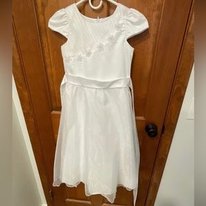 Simple, white First Communion dress